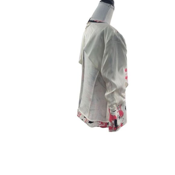 Santorelli Made in Italy Blazer – Size 48  Structured blazer with an abstract pa - Picture 10 of 16